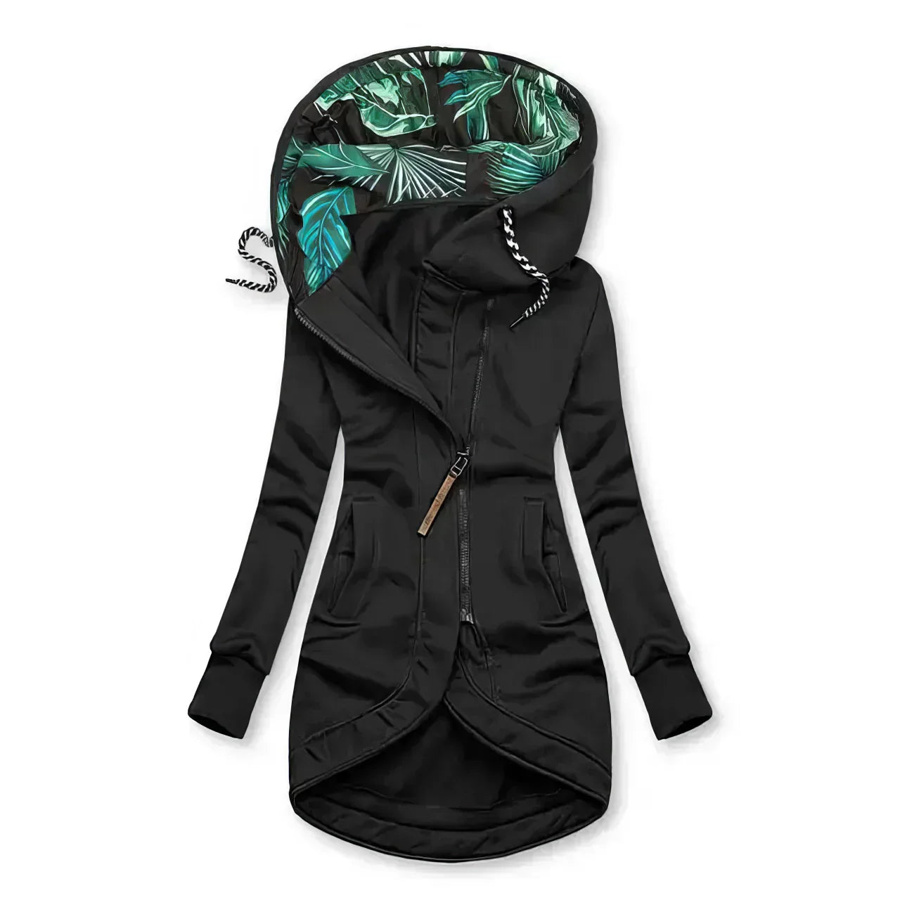 Casual Palm Print Rain Jacket