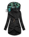 Casual Palm Print Rain Jacket