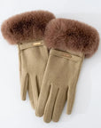 Soft Faux Fur Gloves for Women