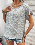 Floral Pattern Loose Blouse