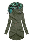 Casual Palm Print Rain Jacket
