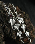 Fantasy Elf Earrings with Blue Crystals