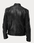Vintage Look Casual Leather Coat