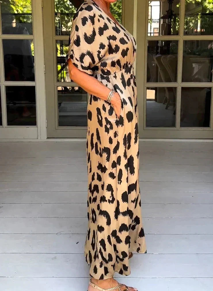 Leopard Print Stylish Maxi Dress