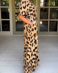 Leopard Print Stylish Maxi Dress