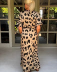 Leopard Print Stylish Maxi Dress