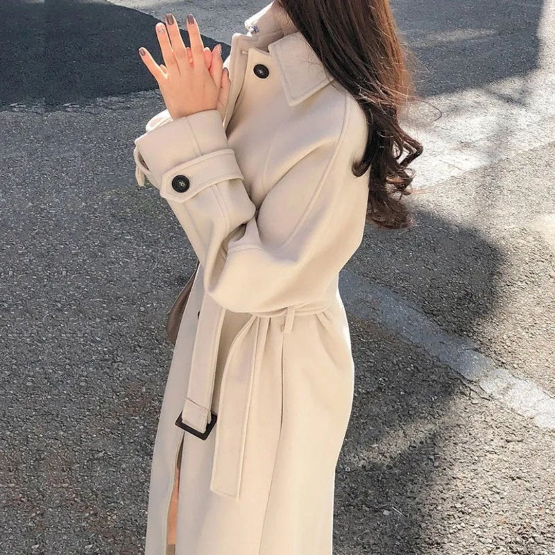 Warm Belted Trench Coat for Women