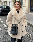 Elegant Long Faux Fur Coat Women