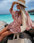 Stylish Long Sleeve Summer Wrap Jumpsuit