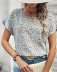 Floral Pattern Loose Blouse