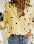 Oversized Blouse with Button Closure