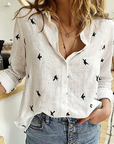 Oversized Blouse with Button Closure