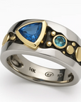 Vintage Blue Zirconia Boho Ring