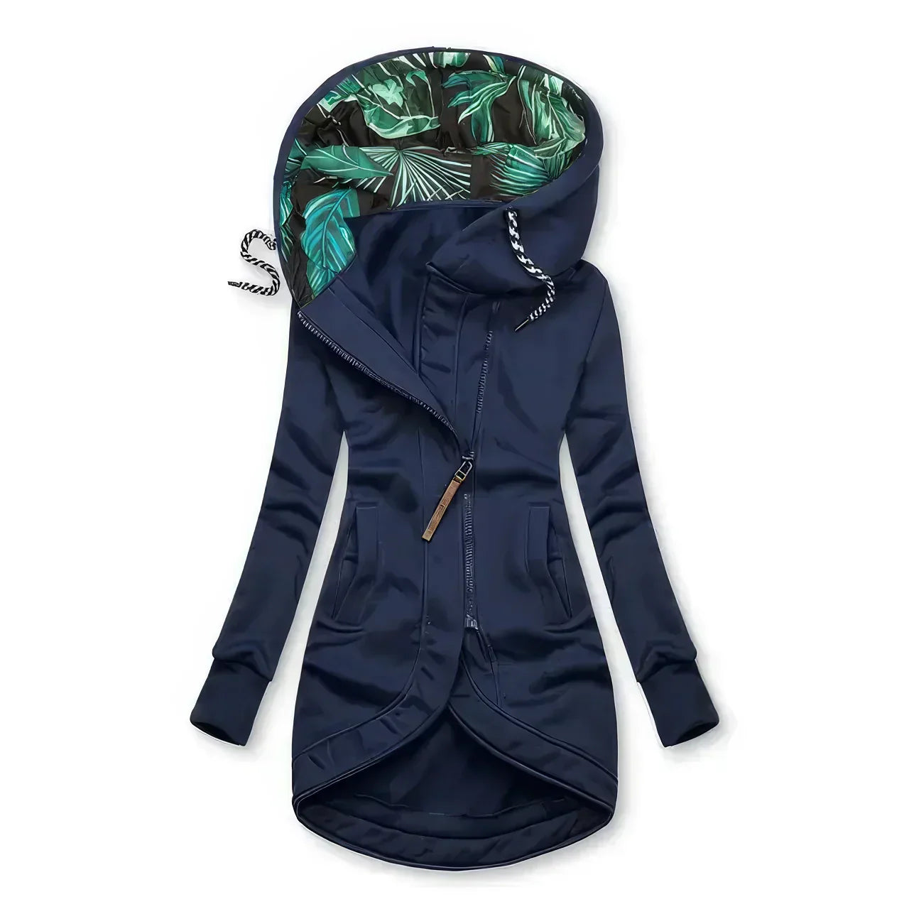Casual Palm Print Rain Jacket