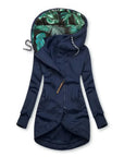 Casual Palm Print Rain Jacket