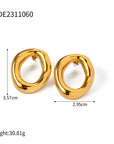 Minimalist Oval Stud Earrings