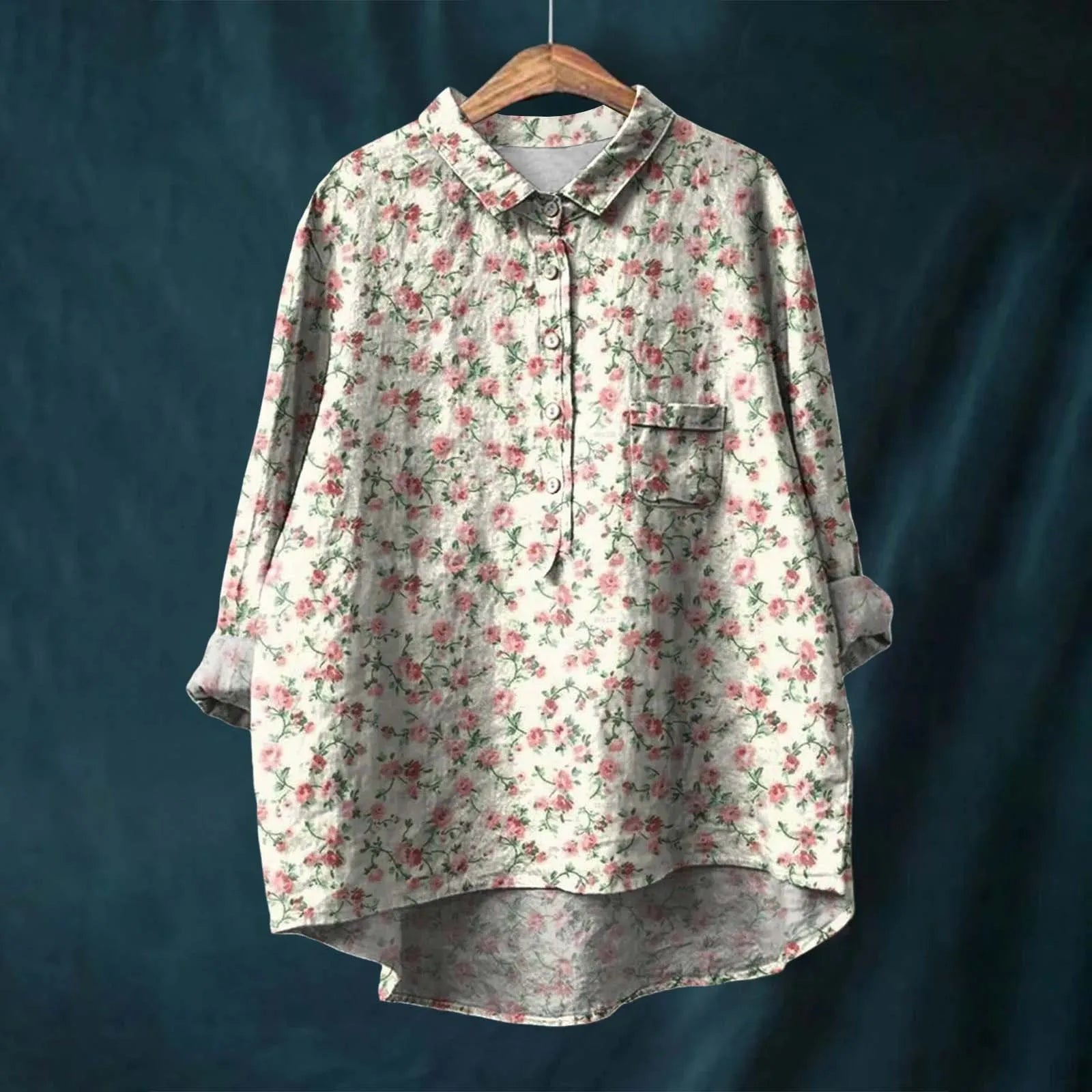Elegant Long Sleeve Floral Shirt