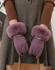 Soft Faux Fur Gloves for Women