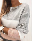 Modern Knit Sweater with Cut-Outs