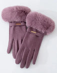Soft Faux Fur Gloves for Women