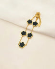 Elegant Gold-Plated Five Flower Charm Bracelet