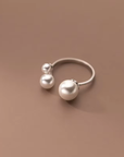 Adjustable Triple Freshwater Pearl Ring