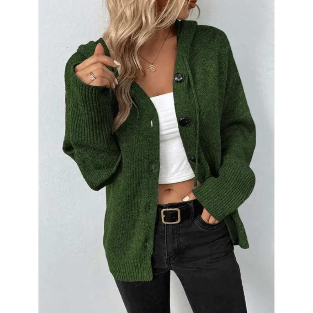 Women's Knitted Warm Button Down Cardigan