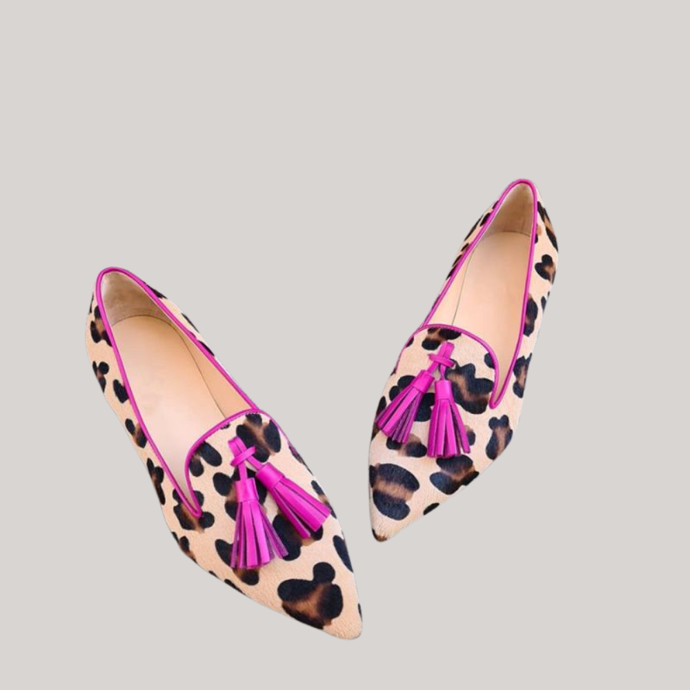 Chic Leopard Pattern Loafers for Women
