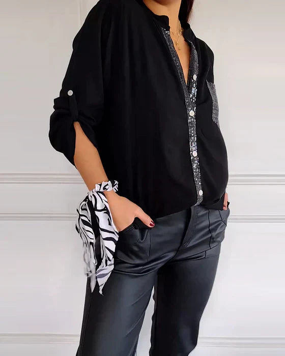 Glam Top with a Sophisticated Edge