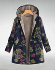 Stylish Fleece Jacket with Floral Pattern