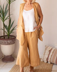 Cropped Flared Casual Two-Piece Set