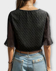 Blouse with Deep Neckline – Soft-Touch Statement Piece for Elegant Evenings or Weekend Styling