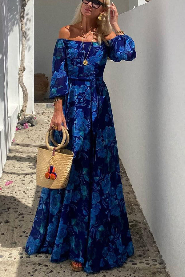Floral Off Shoulder Maxi Dress
