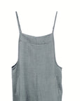 Casual Wide Leg Overalls With Pockets