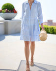 Soft Cinch Button-Up Dress