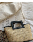 Stylish Straw Shoulder Beach Bag