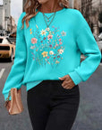 Long-Sleeved Casual Printed Sweatshirt
