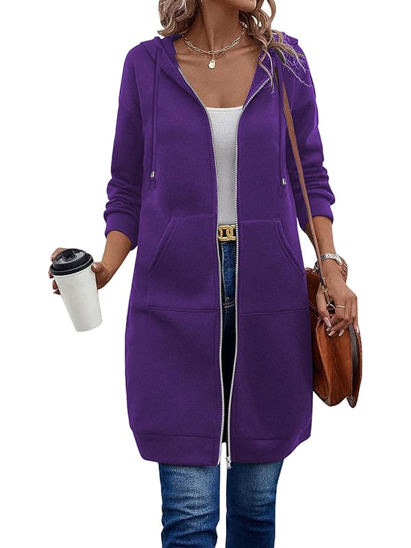 Long Sleeve Hoodie With Zip Up