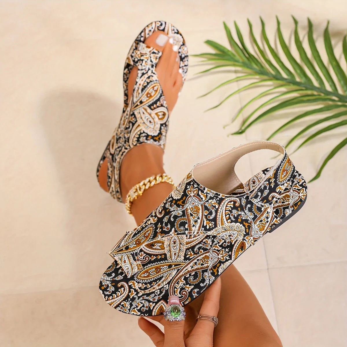 Vintage-Inspired Boho Beach Sandals