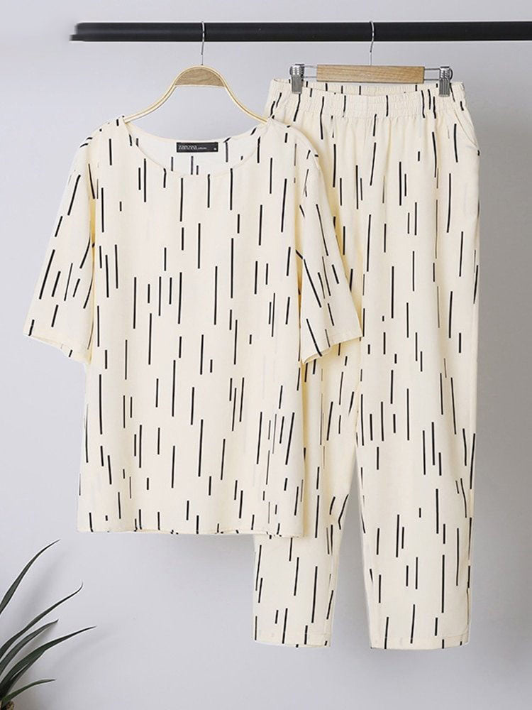 Casual Loose Pants Two-Piece Set