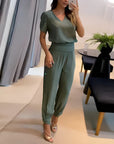 Elegant Top and Trousers Set – Flowy Staple for Relaxed Elegance