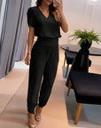 Elegant Top and Trousers Set – Flowy Staple for Relaxed Elegance