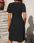 Casual summer dress with short sleeves