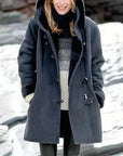 Warm Hooded Coat with Fleece Lining