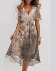 Relaxed Fit Boho Floral Midi Dress