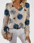Elegant Floral Lightweight Sweater