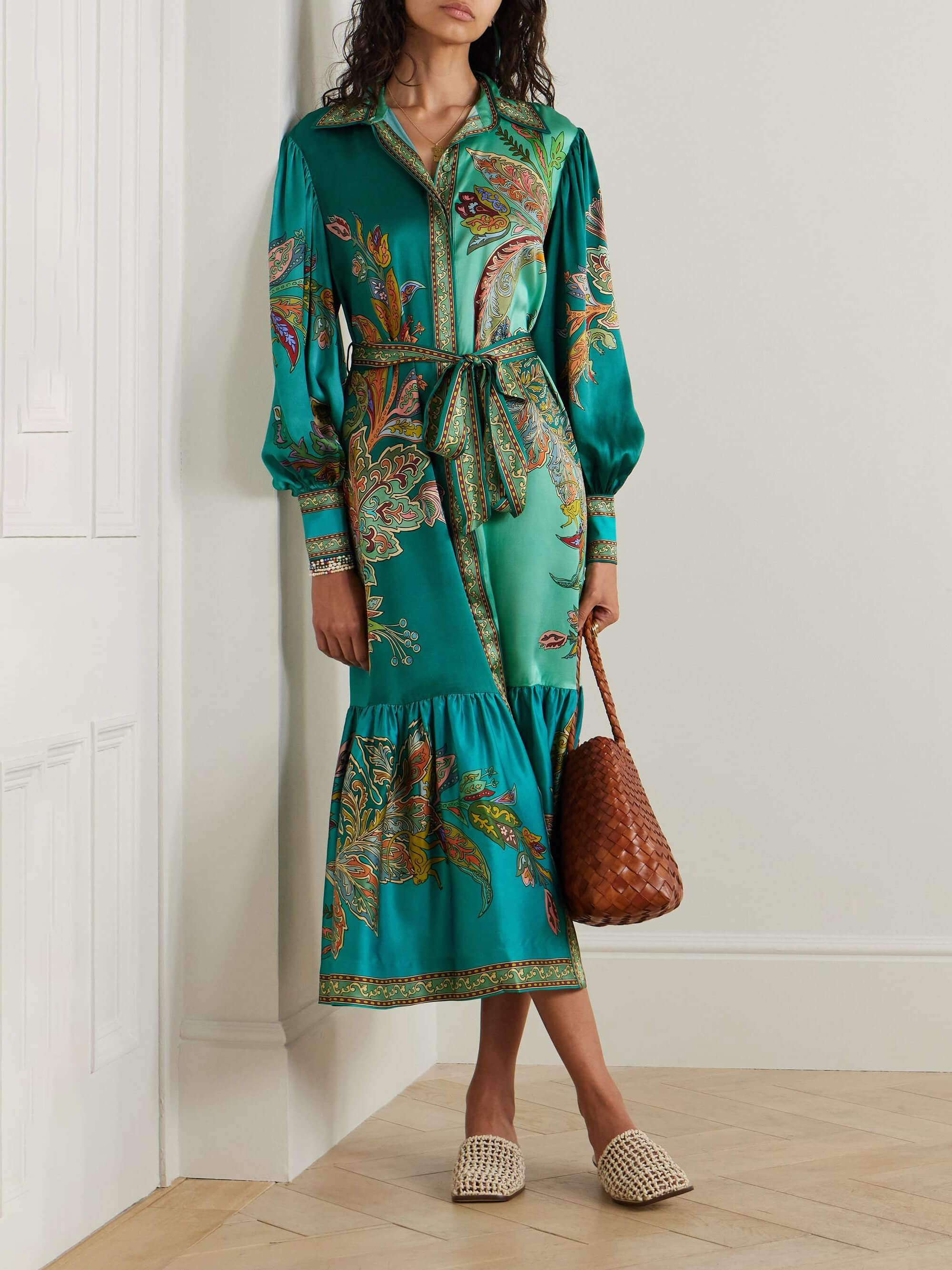Soft Floral Pattern Maxi Dress