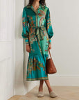 Soft Floral Pattern Maxi Dress