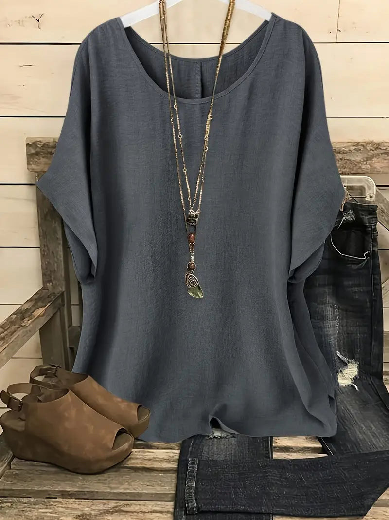 Breezy Casual Cotton Loose Blouse