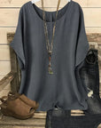 Breezy Casual Cotton Loose Blouse